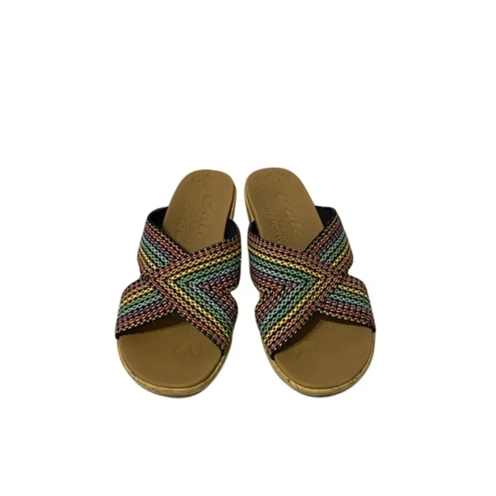 CALI SKECHERS Luxe Foam Women's 8 Beverlee Delighted Wedge Sandals Comfort Shoes - Picture 2 of 7